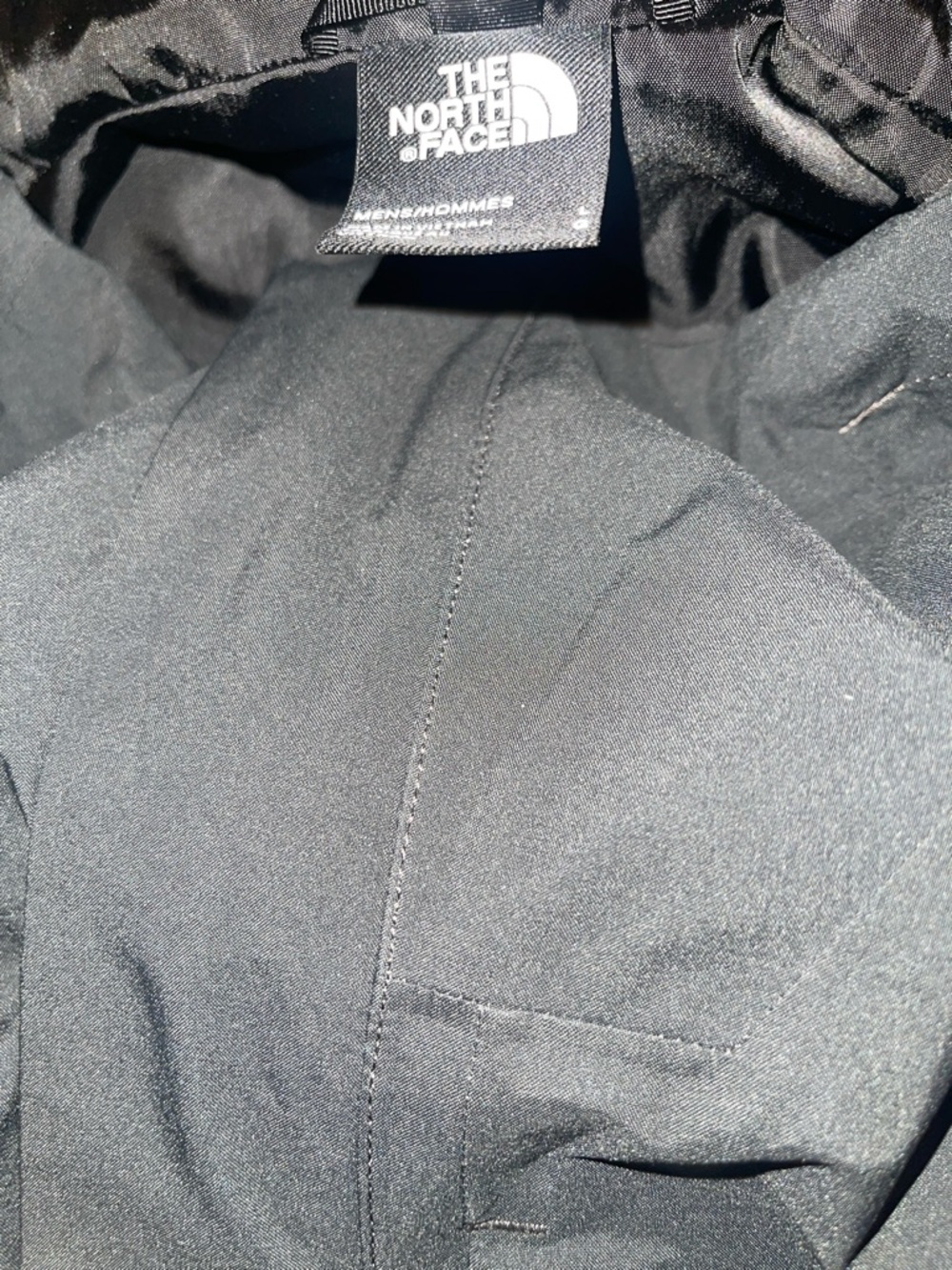 The North Face Black/Charcoal gray Hooded Raincoat. Men’s size L - Picture 3 of 6